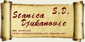 Stanica Đukanović vizit kartica